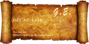 Göbl Erik névjegykártya